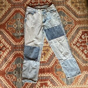 Patchwork Denim Jeans